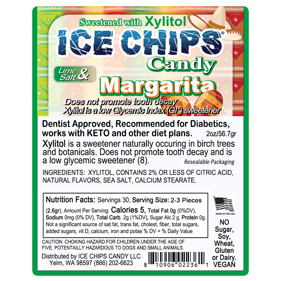 ICE CHIPS® Margarita Xylitol Candy