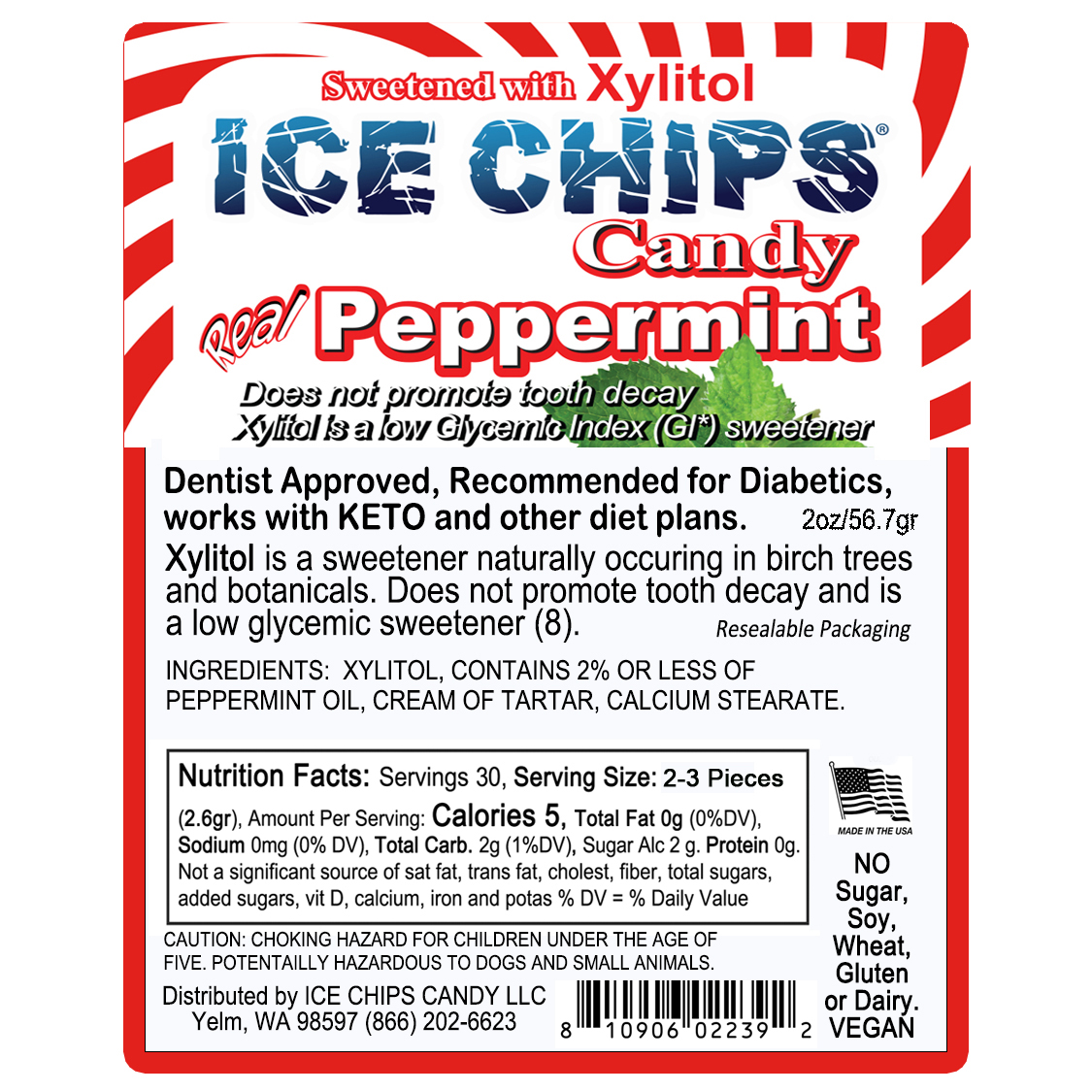 ICE CHIPS® Peppermint Xylitol Mints