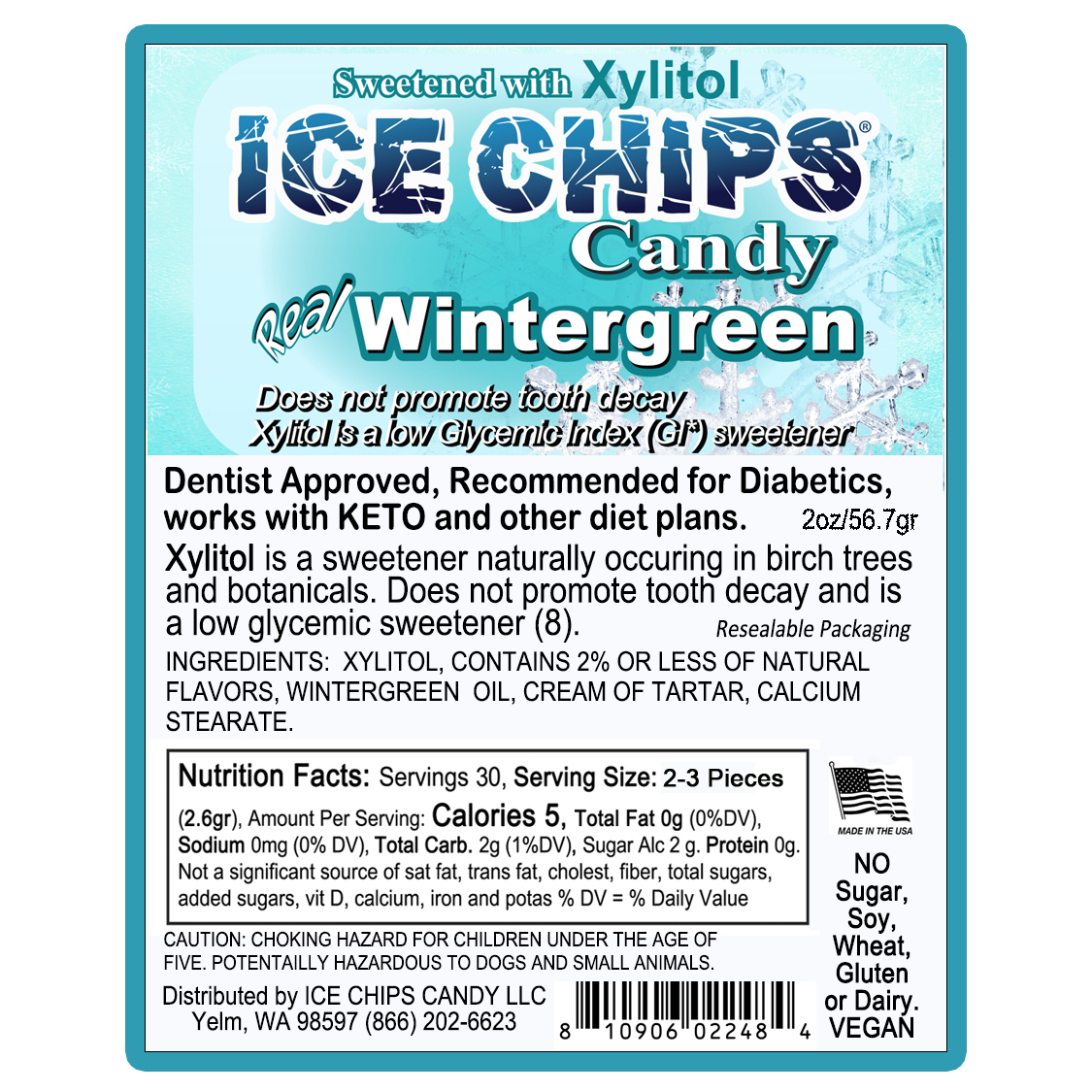 ICE CHIPS® Wintergreen Xylitol Mints