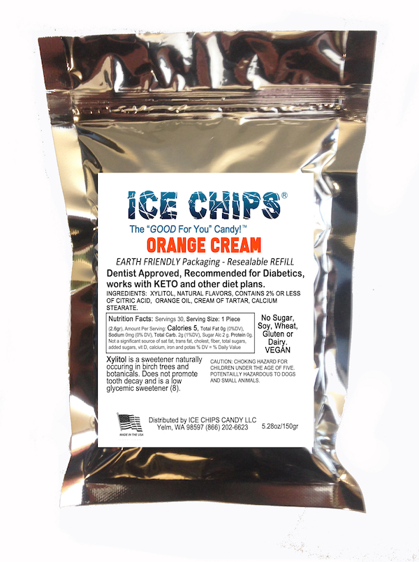 Orange Ice Chips Candy