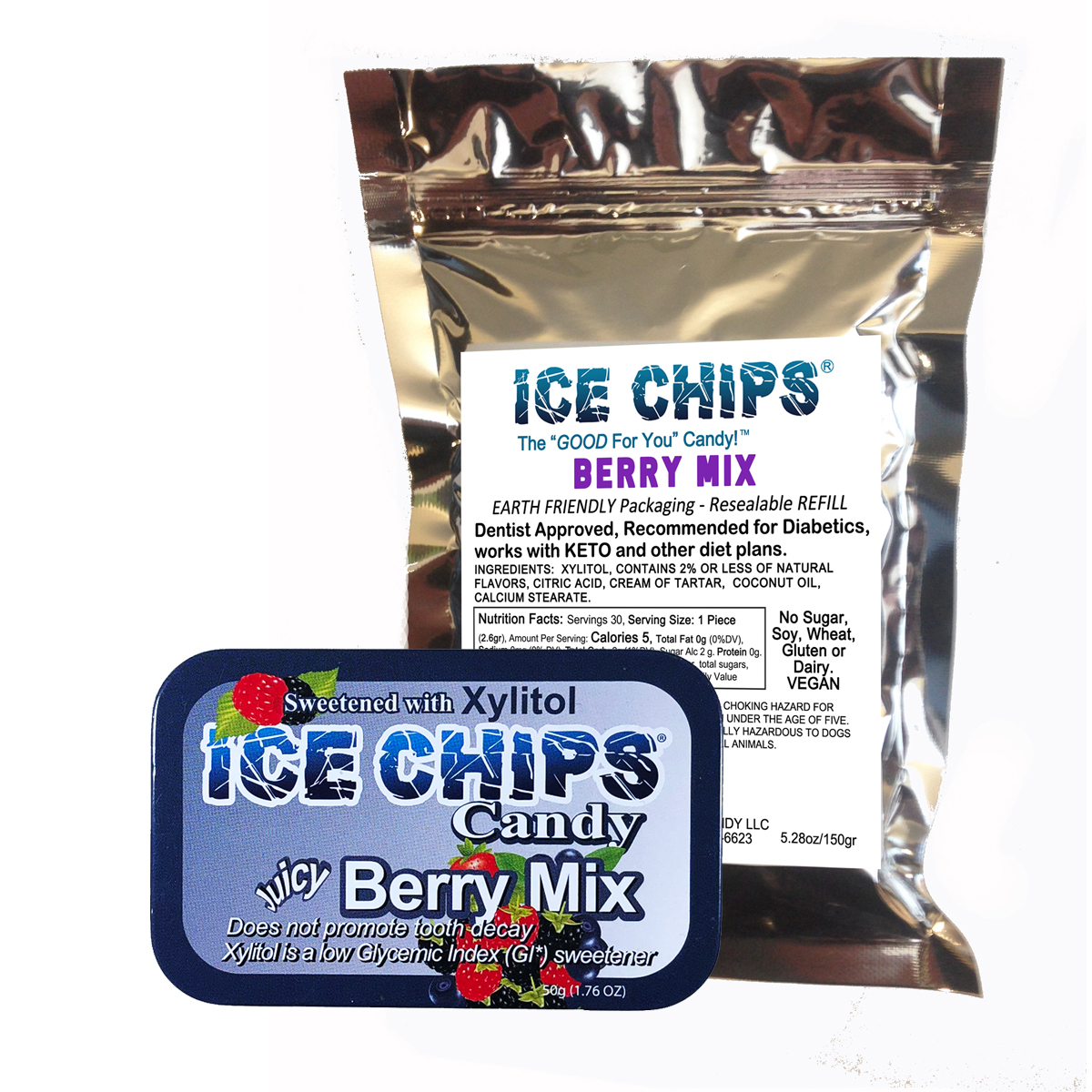 ICE CHIPS® Berry Mix Xylitol Candy