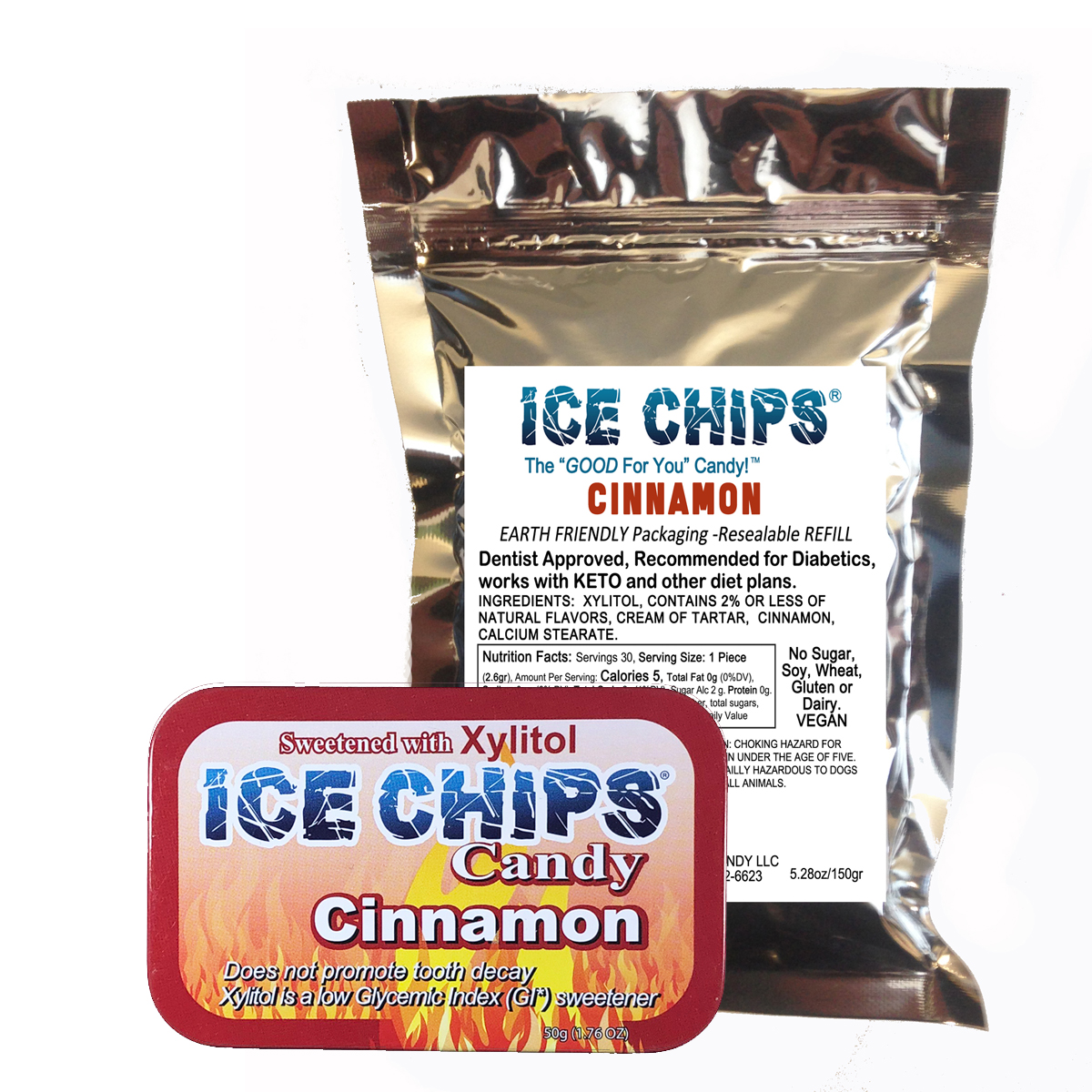 ICE CHIPS® Cinnamon Xylitol Candy