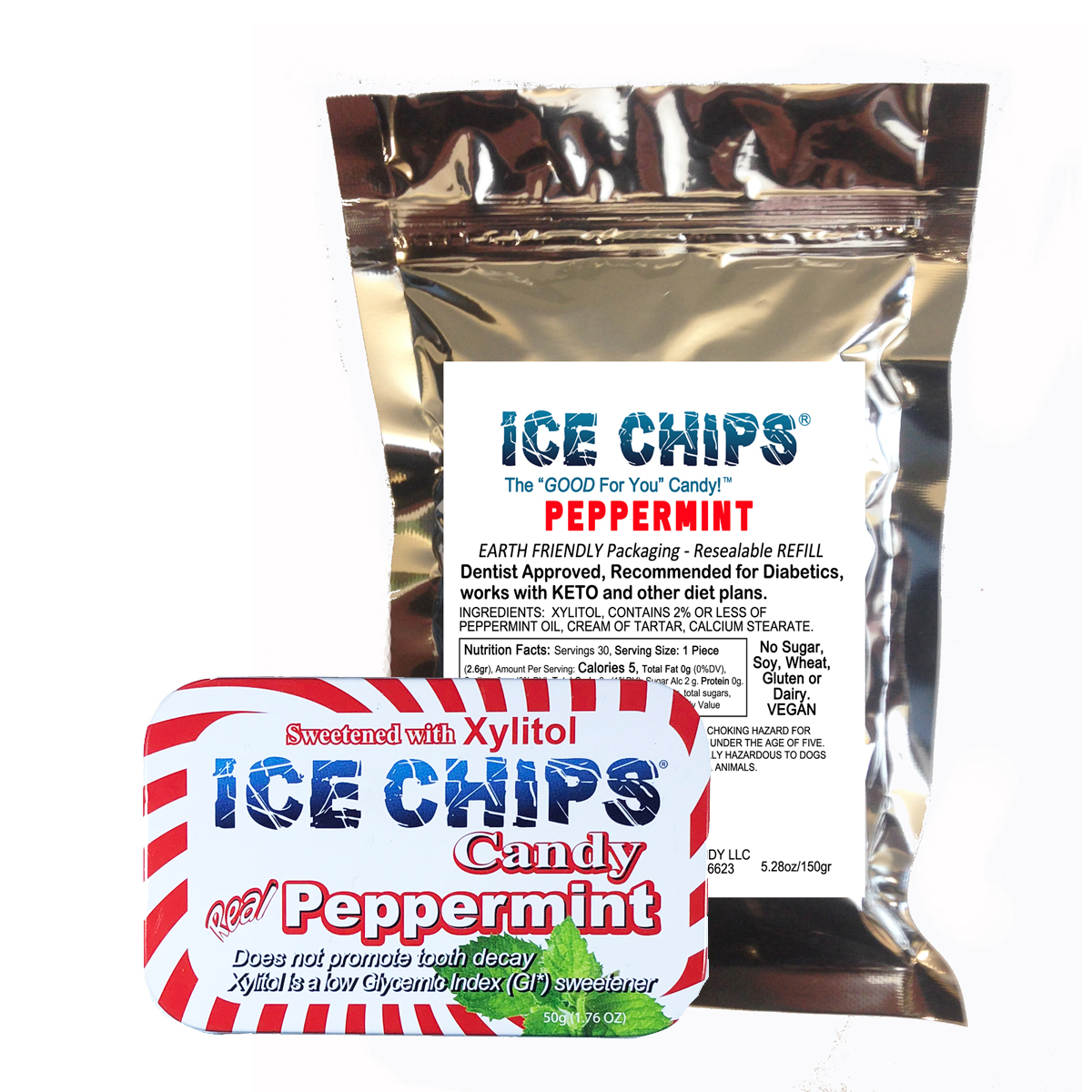 ICE CHIPS® Peppermint Xylitol Mints