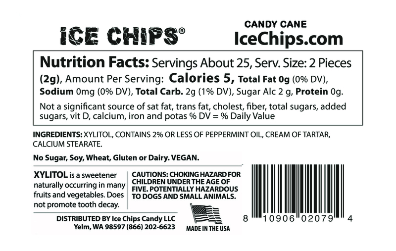 ICE CHIPS® Candy Cane Xylitol Candy