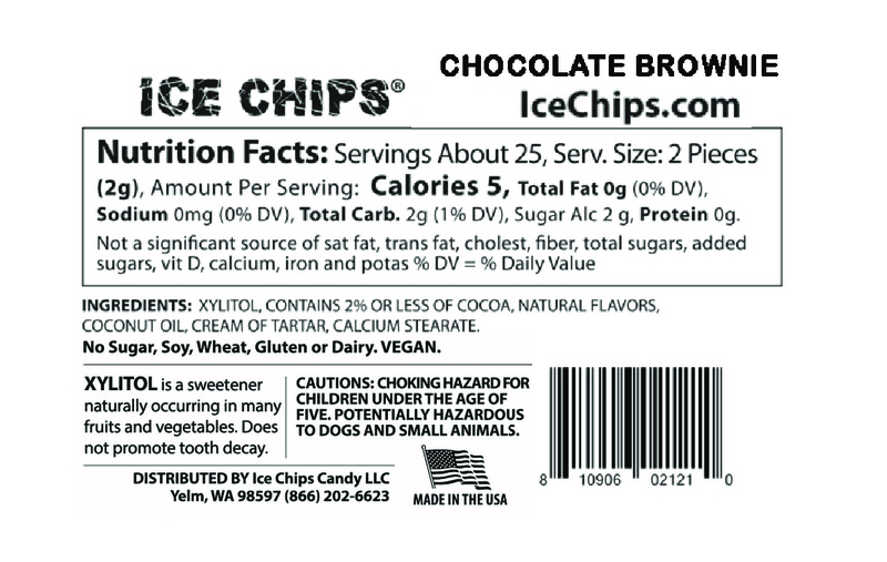 ICE CHIPS® Chocolate Brownie Xylitol Candy