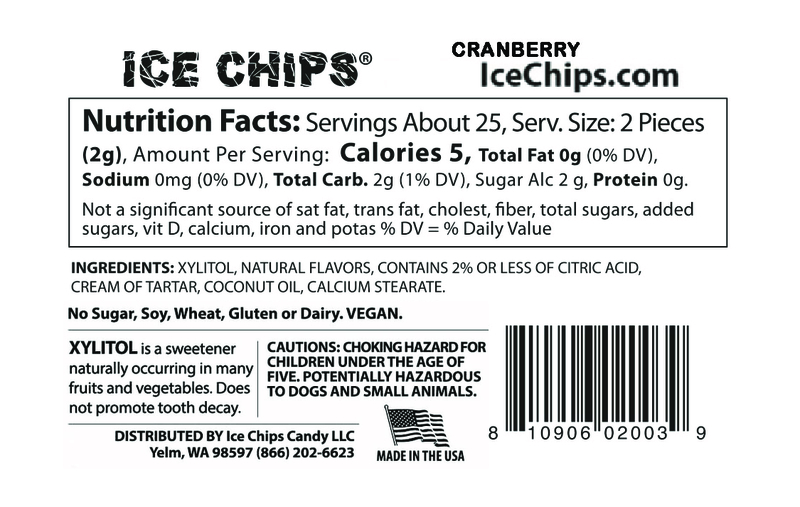 ICE CHIPS® Cranberry Xylitol Candy