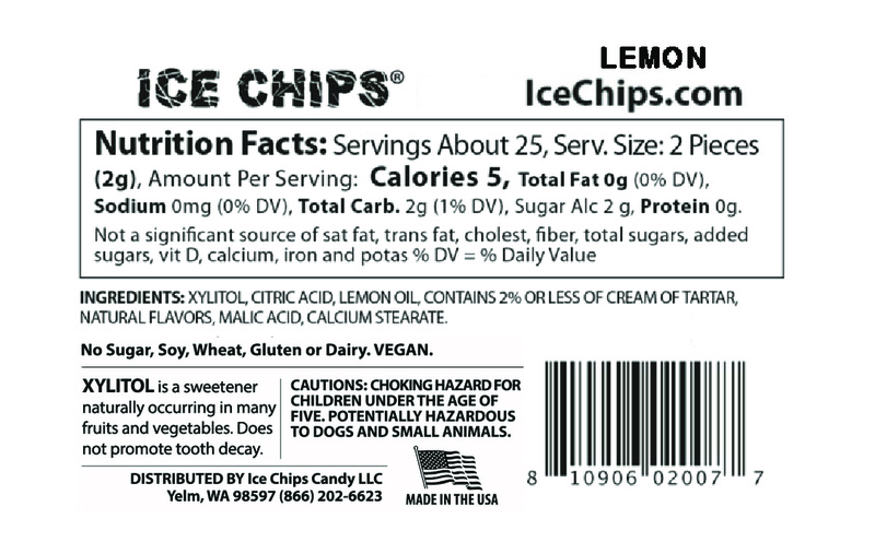 ICE CHIPS® Lemon Xylitol Candy