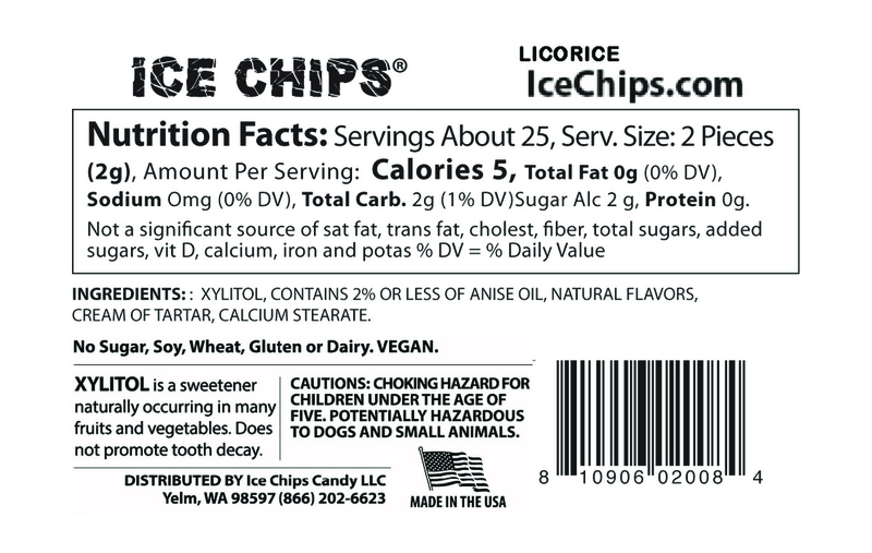 ICE CHIPS® Licorice Xylitol Candy