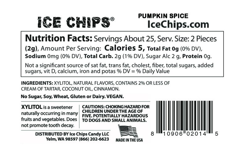 ICE CHIPS® Pumpkin Spice Xylitol Candy