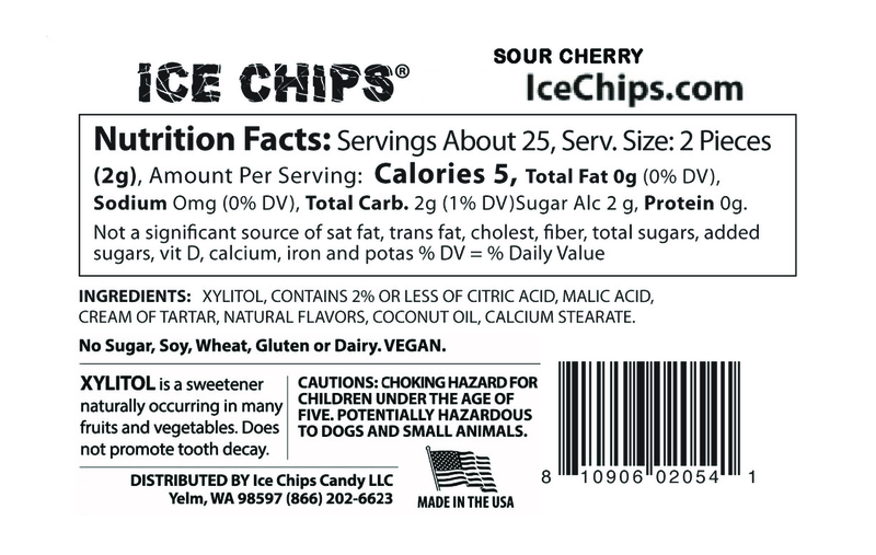 ICE CHIPS® Sour Cherry Xylitol Candy