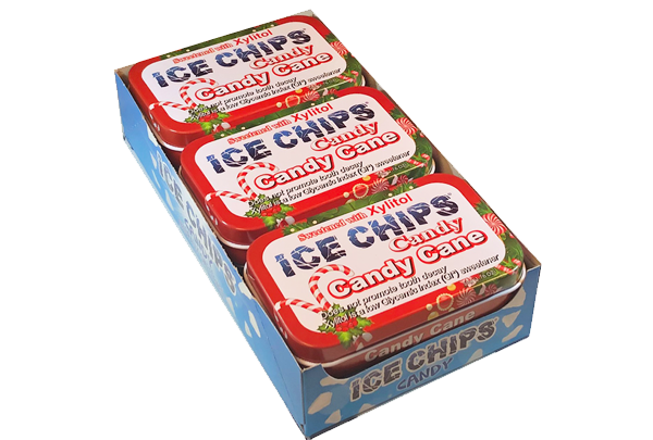 Promotion rectangular tin box with 25 g sugar free mint candy