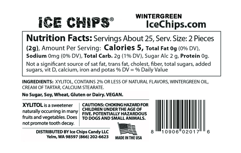 ICE CHIPS® Wintergreen Xylitol Mints